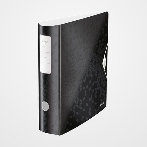 ARCHIVADOR palanca LEITZ ACTIVE WOW POLYFOAM A4 180º 75mm LOMO CURVADO Y CIERRE CON GOMA NEGRO