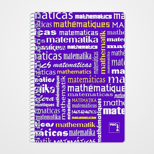 BLOC PACSA ASIGNATURAS tapa PP Fº 80h CUADRIC.4x4 90g MATEMATICAS