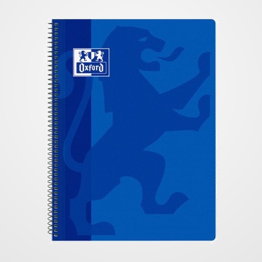 BLOC OXFORD SCHOOL CLASSIC tapa PP Fº 80h CUADRIC.4x4 90g AZUL MARINO