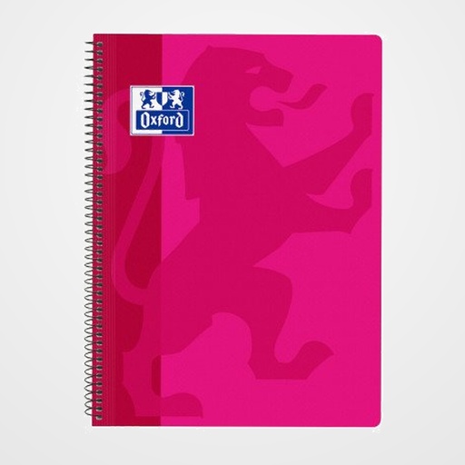 BLOC OXFORD SCHOOL CLASSIC tapa PP Fº 80h CUADRIC.4x4 90g FUCSIA