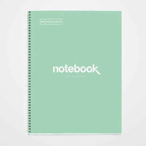 BLOC MIQUELRIUS EMOTIONS NOTEBOOK 1 micro.tapa EXTRA A4 80h 90g CUADRIC.5x5 MENTA