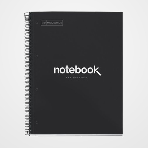 BLOC MIQUELRIUS EMOTIONS NOTEBOOK 1 micro.tapa EXTRA A4 80h 90g CUADRIC.5x5 NEGRO
