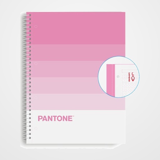 BLOC ESCOLOFI NOTEBOOK PANTONE SPEAKS A4 80h  CUADRIC.5x5 90g SWEET