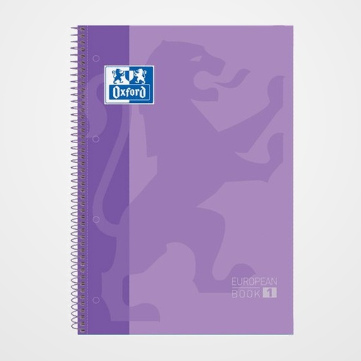 BLOC OXFORD SCHOOL EU.BOOK 1 micro.tapa EXTRA A4+  80h CUADRIC.5x5 90g LILA