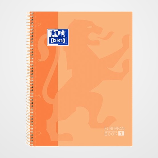 BLOC OXFORD SCHOOL EU.BOOK 1 micro.tapa EXTRA A4+  80h CUADRIC.5x5 90g MELOCOTON