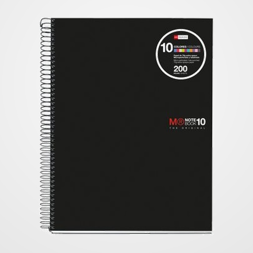 BLOC MIQUELRIUS THE ORIGINAL NOTEBOOK 10 micro.tapa PP A4 200h 70g CUADRIC.5x5 NEGRO