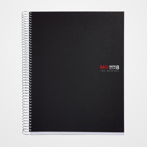 BLOC MIQUELRIUS THE ORIGINAL NOTEBOOK 8 micro.tapa PP A4 200h 70g CUADRIC.5x5 NEGRO