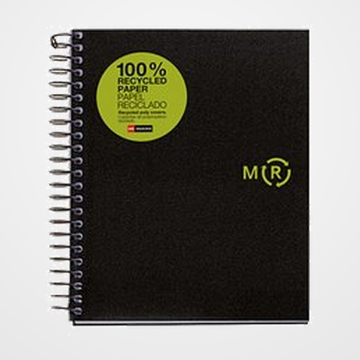 BLOC MIQUELRIUS ECO PP NOTEBOOK 4 micro.tapa PP A5 120h 80g CUADRIC.5x5 NEGRO