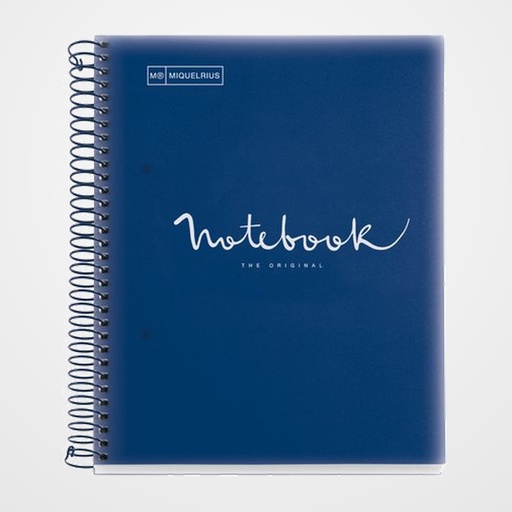 BLOC MIQUELRIUS EMOTIONS NOTEBOOK 5 micro.tapa PP A5 120h 90g CUADRIC.5x5 MARINO