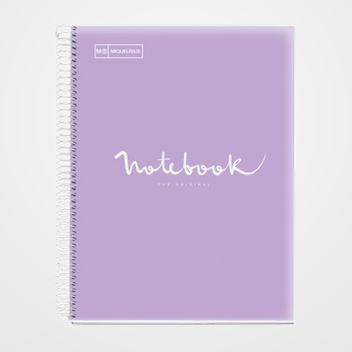 BLOC MIQUELRIUS EMOTIONS NOTEBOOK 5 micro.tapa PP A5 120h 90g HORIZONTAL LAVANDA