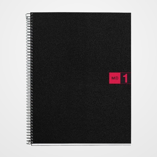 BLOC MIQUELRIUS THE ORIGINAL NOTEBOOK 1 micro.tapa PP A4 80h 70g CUADRIC.5x5 ROJO