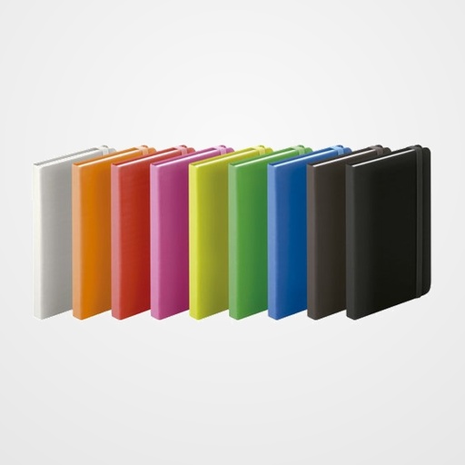 BLOC DE NOTAS IBERPLAS FUN COLOR 100h 100g CON CIERRE DE GOMA 14x9 LISO