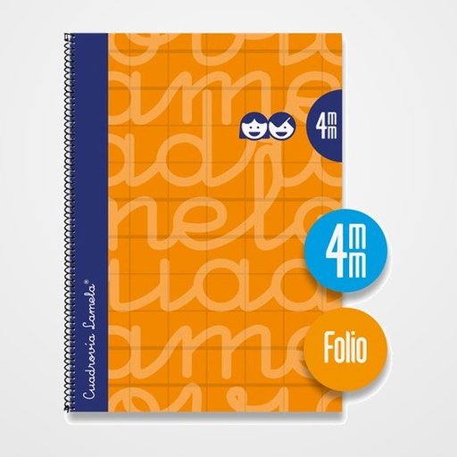LAMELA BLOC tapa FORRADA Fº 80h CUADROVIA 4 mm NARANJA