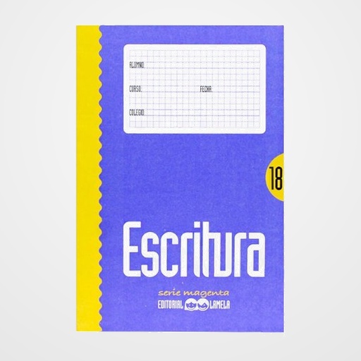 CUADERNO LAMELA ESCRITURA Magenta Nº18