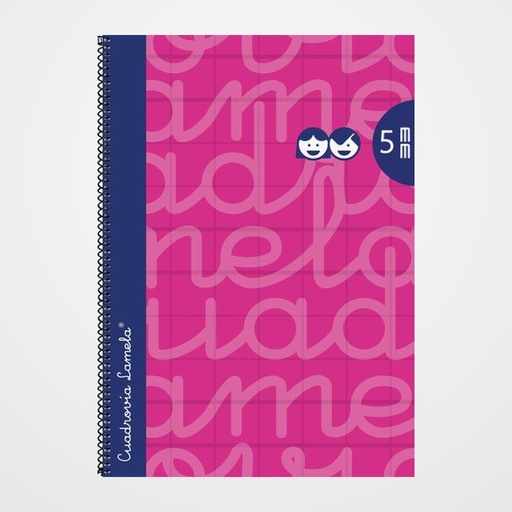 LAMELA BLOC tapa FORRADA Fº 80h CUADROVIA 5 mm FUCSIA