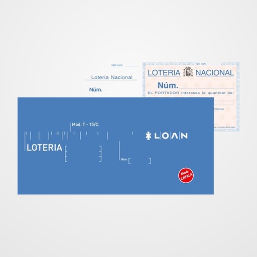 TALONARIO CATALAN LOTERIA DOS TINTAS LOAN