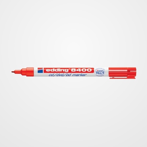 ROTULADOR PERMANENTE EDDING 8400 para CD  ROJO