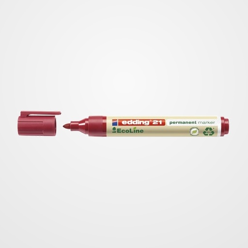 MARCADOR PERMANENTE EDDING   21 CONICO ROJO