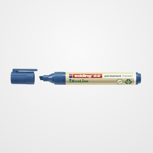 MARCADOR PERMANENTE EDDING 22 BISELADO  AZUL