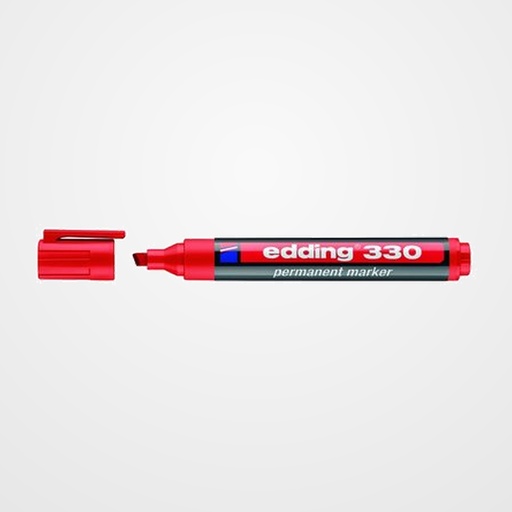 MARCADOR PERMANENTE EDDING  330 BISELADO  ROJO