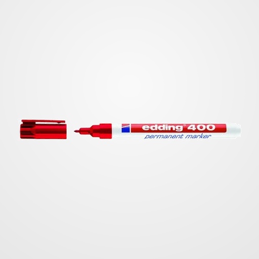 MARCADOR PERMANENTE EDDING  400 CONICO ROJO