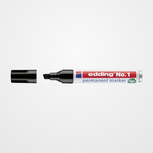 MARCADOR PERMANENTE EDDING No.1 BISELADO NEGRO