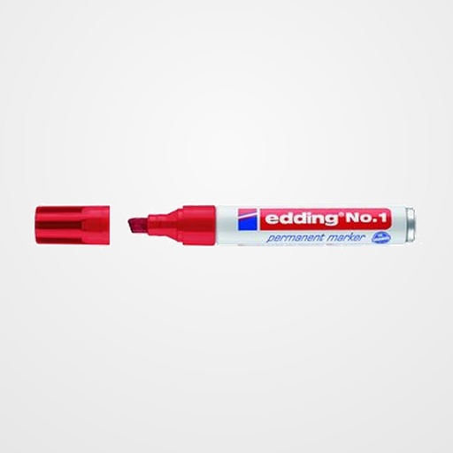 MARCADOR PERMANENTE EDDING No.1 BISELADO ROJO