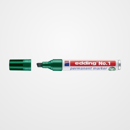 MARCADOR PERMANENTE EDDING No.1 BISELADO VERDE