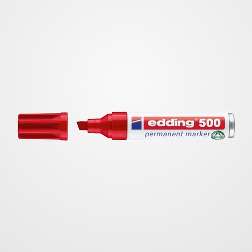 MARCADOR PERMANENTE EDDING  500 BISELADO ROJO
