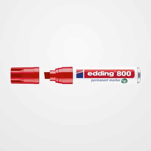 MARCADOR PERMANENTE EDDING  800 BISELADO ROJO