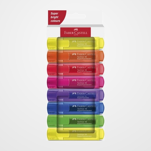 MARCADOR FLUOR FABER-CASTELL TEXTLINER 46 ESTUCHE de 8