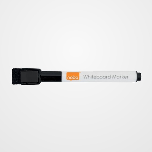 ROTULADOR PIZARRA NOBO MINI CON BORRADOR MAGNETICO NEGRO BLISTER DE 6