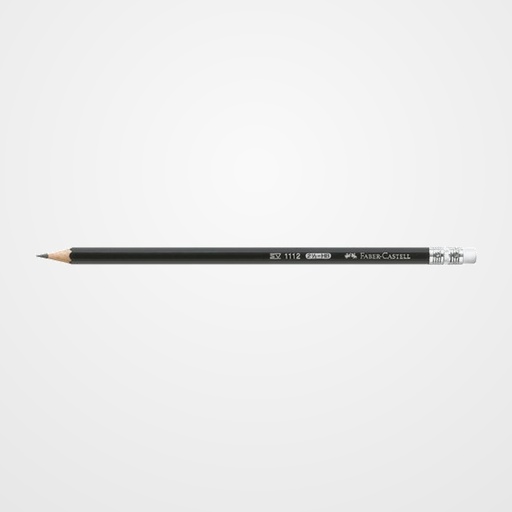 LAPIZ de GRAFITO FABER-CASTELL 1112 CON GOMA - HB