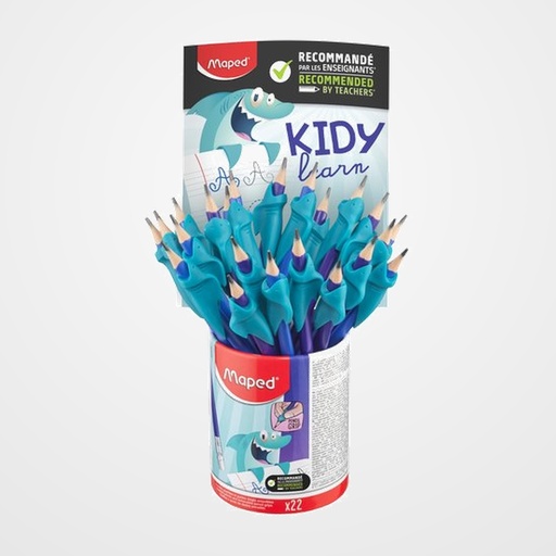 LAPIZ de GRAFITO MAPED con GOMA PLASTI - HB + 1 GRIP BOTE de 22