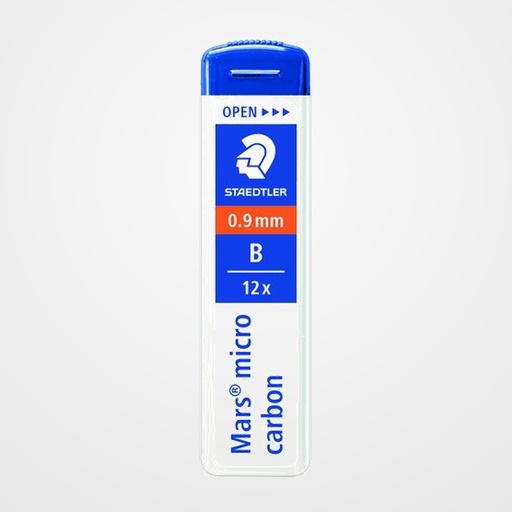 MINAS  STAEDTLER 250 MARS MICRO CARBON 0,9 - B (TUBO de 12)