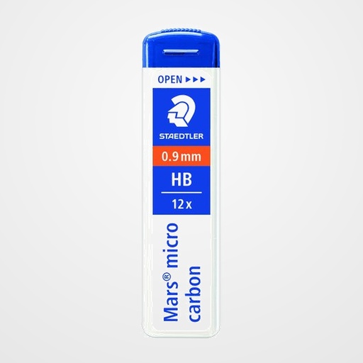 MINAS  STAEDTLER 250 MARS MICRO CARBON 0,9 - HB (TUBO de 12)