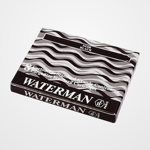 TINTA ESTILOGRAFICA WATERMAN CAJA 8 CARTUCHOS NEGRO