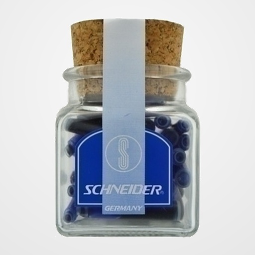 TINTA ESTILOGRAFICA SCHNEIDER FRASCO 30 CARTUCHOS AZUL