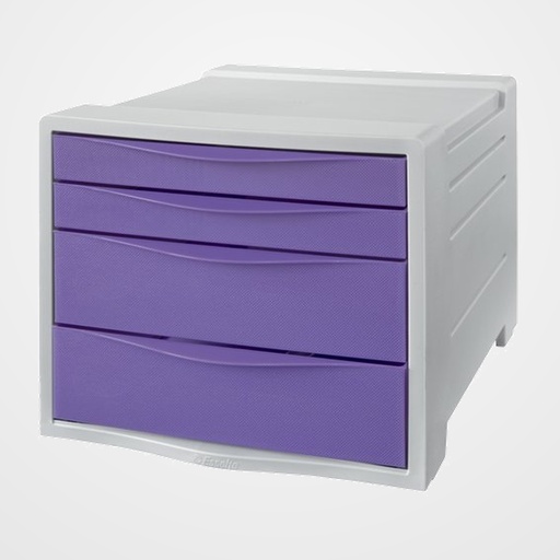 MODULO CAJONES ESSELTE 4 CAJONES COLOUR BREEZE MALVA