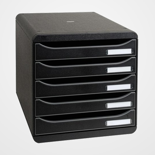 MODULO EXACOMPTA BIG-BOX PLUS ECOBLACK 5 CAJONES COLORES NEGRO