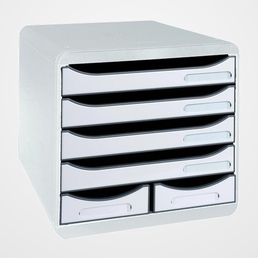 MODULO EXACOMPTA OFFICE 6 CAJONES BIG BOX MAXI GRIS CLARO
