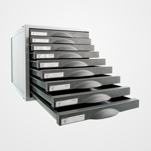 MODULO ARCHISYSTEM 9 CAJONES GRAFITO