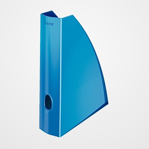 REVISTERO PLASTICO LEITZ WOW A4 60mm  AZUL METALIZADO