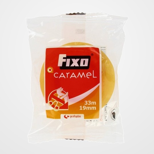 CINTA ADHESIVA FIXO CARAMEL rollo 33x19
