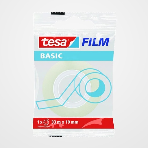 CINTA ADHESIVA TESA BASIC TRANSPARENT rollo 33x19