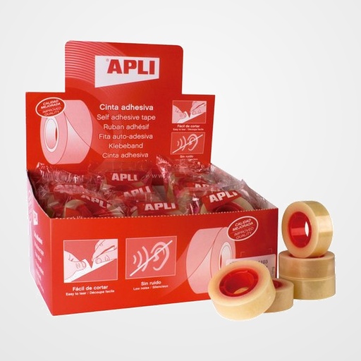 CINTA ADHESIVA APLI TRANSPARENTE rollo 33x19