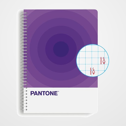 BLOC ESCOLOFI  PANTONE MOODS A4 80h  CUADRIC.4x4 90g FOCUS