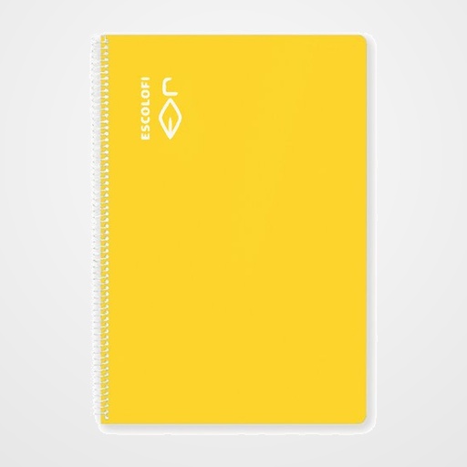 BLOC ESCOLOFI ESPIRAL PLUS tapa DURA A4 80h DOTS 90g AMARILLO