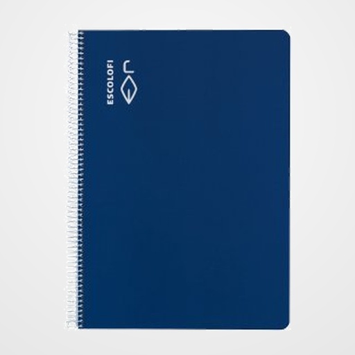 BLOC ESCOLOFI tapa DURA A4 80h CUADRIC.3x3 70g CABEZA Y PIE AZUL