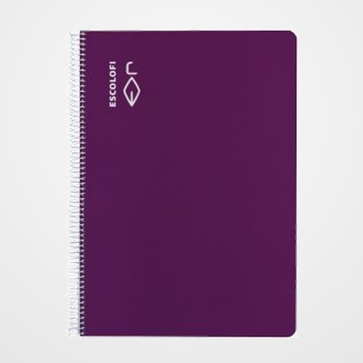 BLOC ESCOLOFI tapa DURA A4 80h CUADRIC.3x3 70g C/MARGEN VIOLETA